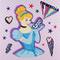 Camelot® Dots Intermediate Cinderella Kind POW-ER Dotz Box Diamond Painting Kit